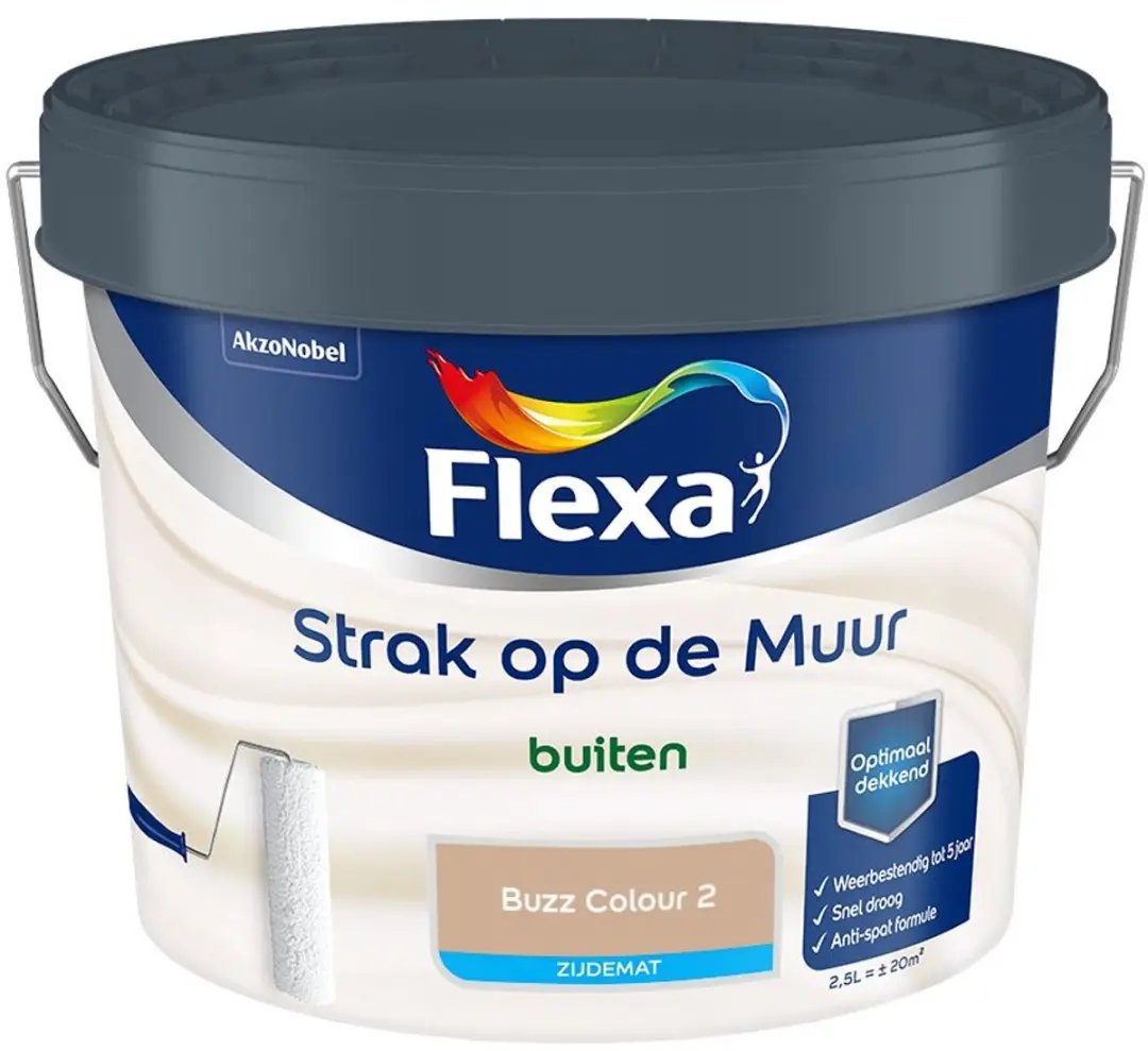 Flexa Strak Op De Muur Mengverf Buzz Colour 2 2,5L