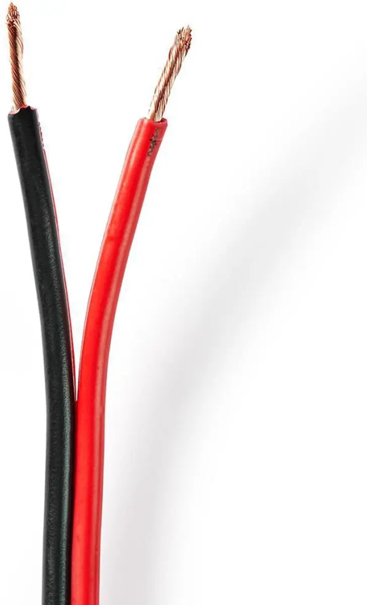 Nedis Speaker-Kabel CABR2500BK1000 2x2.50mm² - 100m - Rood/Zwart