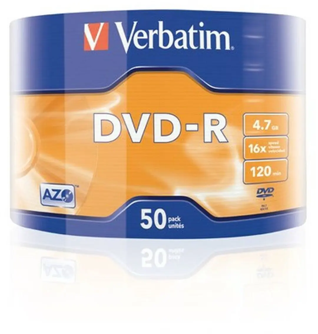 Verbatim DVD-R 4.7GB 50 Stuks - Zilver