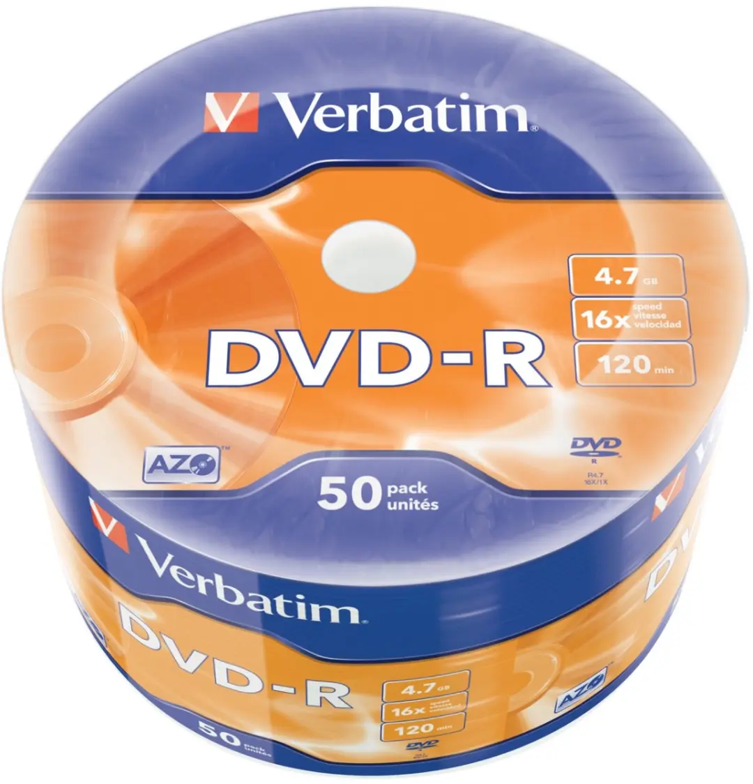 Verbatim DVD-R 4.7GB 50 Stuks
