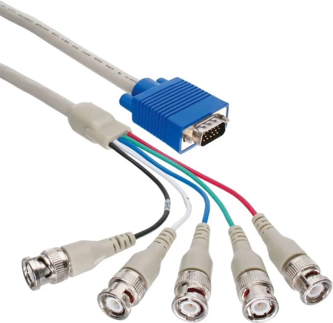 InLine VGA Videokabel 5x BNC 5m - Beige