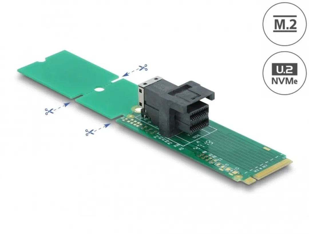 Delock M.2 Key M naar SFF-8643 NVMe Adapter 63145
