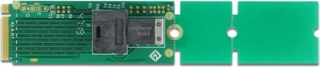 Delock M.2 Key M naar SFF-8643 NVMe Adapter 63145 - Groen