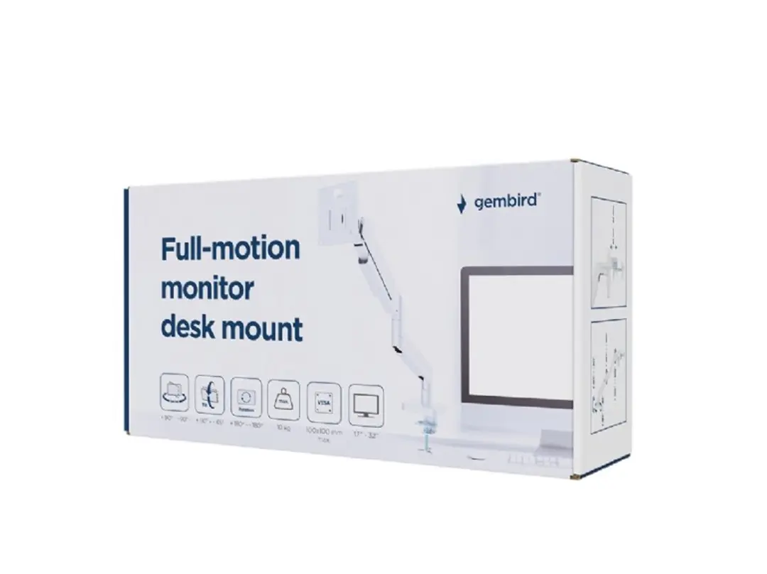 Gembird Premium Monitorarm DA1-04 Wit - 17-32" - Gasveer