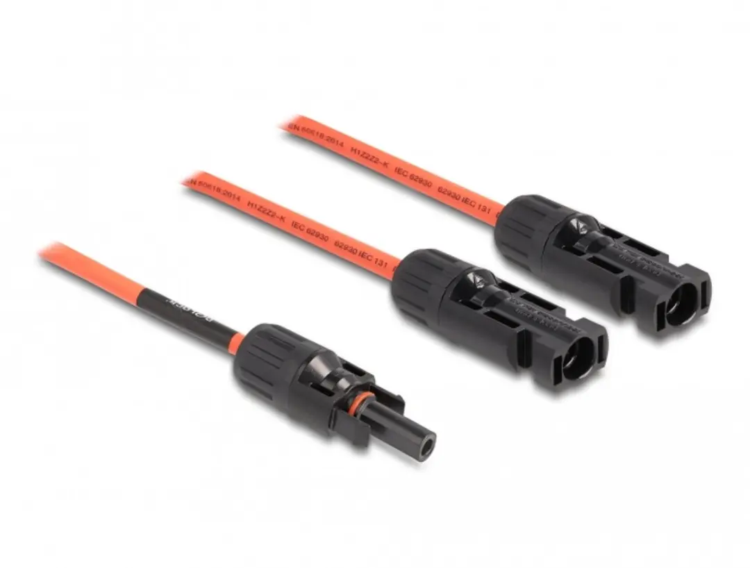Delock DL4 Solar Splitterkabel 1xV-2xM 30cm - Rood