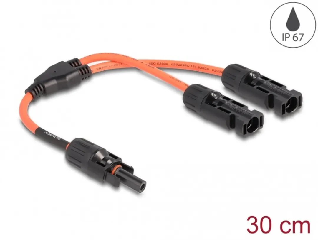 Delock DL4 Solar Splitterkabel 1xV-2xM 30cm