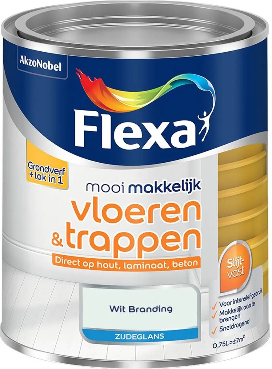 Flexa Mengverf Zijdeglans Wit Branding 750ml