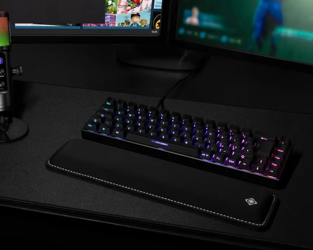 Deltaco Gaming GAM-164 Polssteun - 60/65% Toetsenborden - Zwart