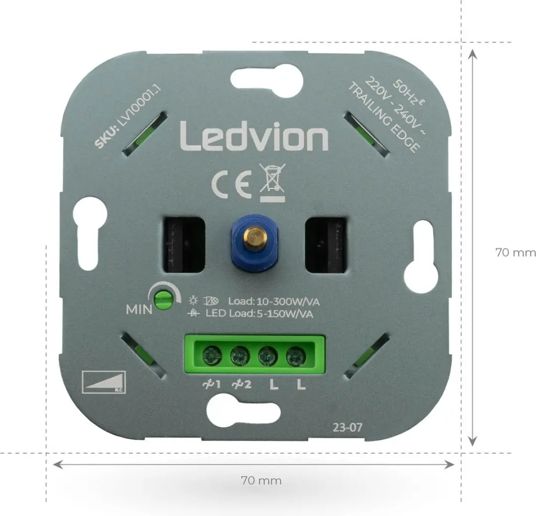 LEDVION LED Dimmer 5-150W - Universeel Wit