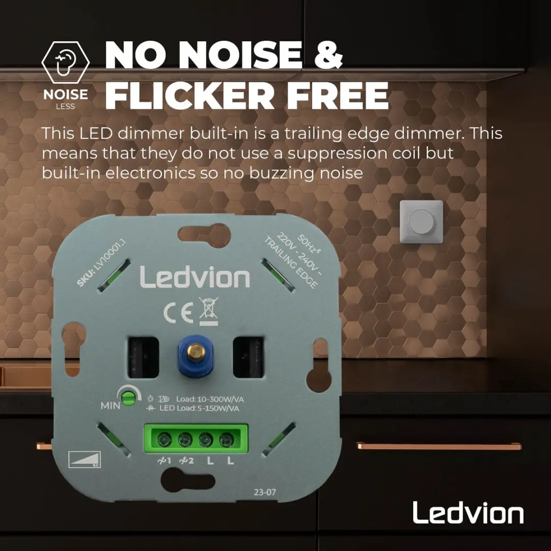 LEDVION LED Dimmer 5-150W - Universeel Wit