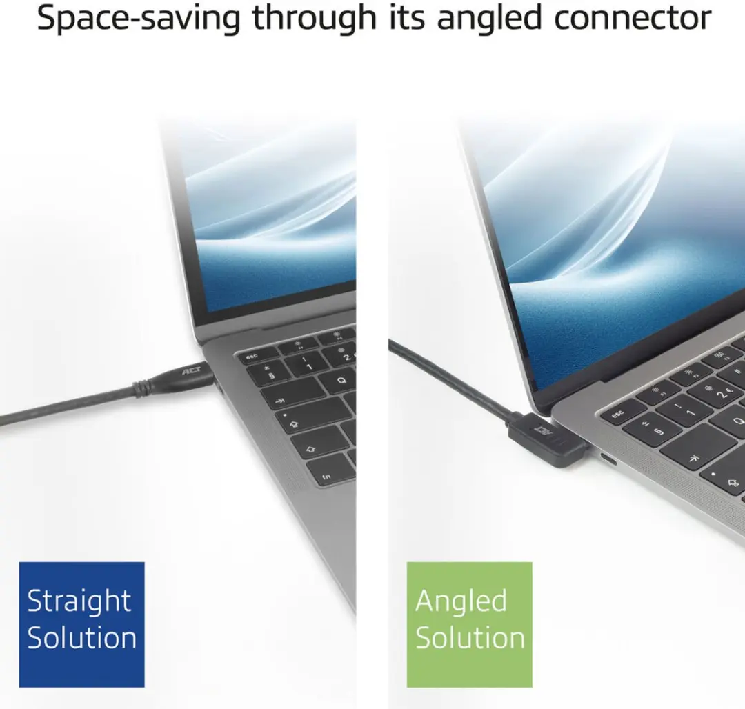 ACT AC7488 USB-C Kabel 10Gbps 60W 2m - Zwart
