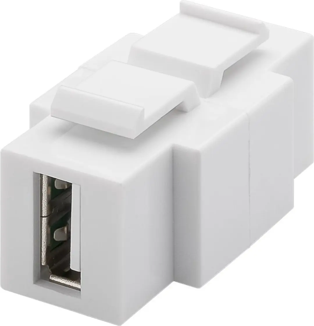 Goobay USB-A USB-B Keystone Module - USB2.0 - Wit