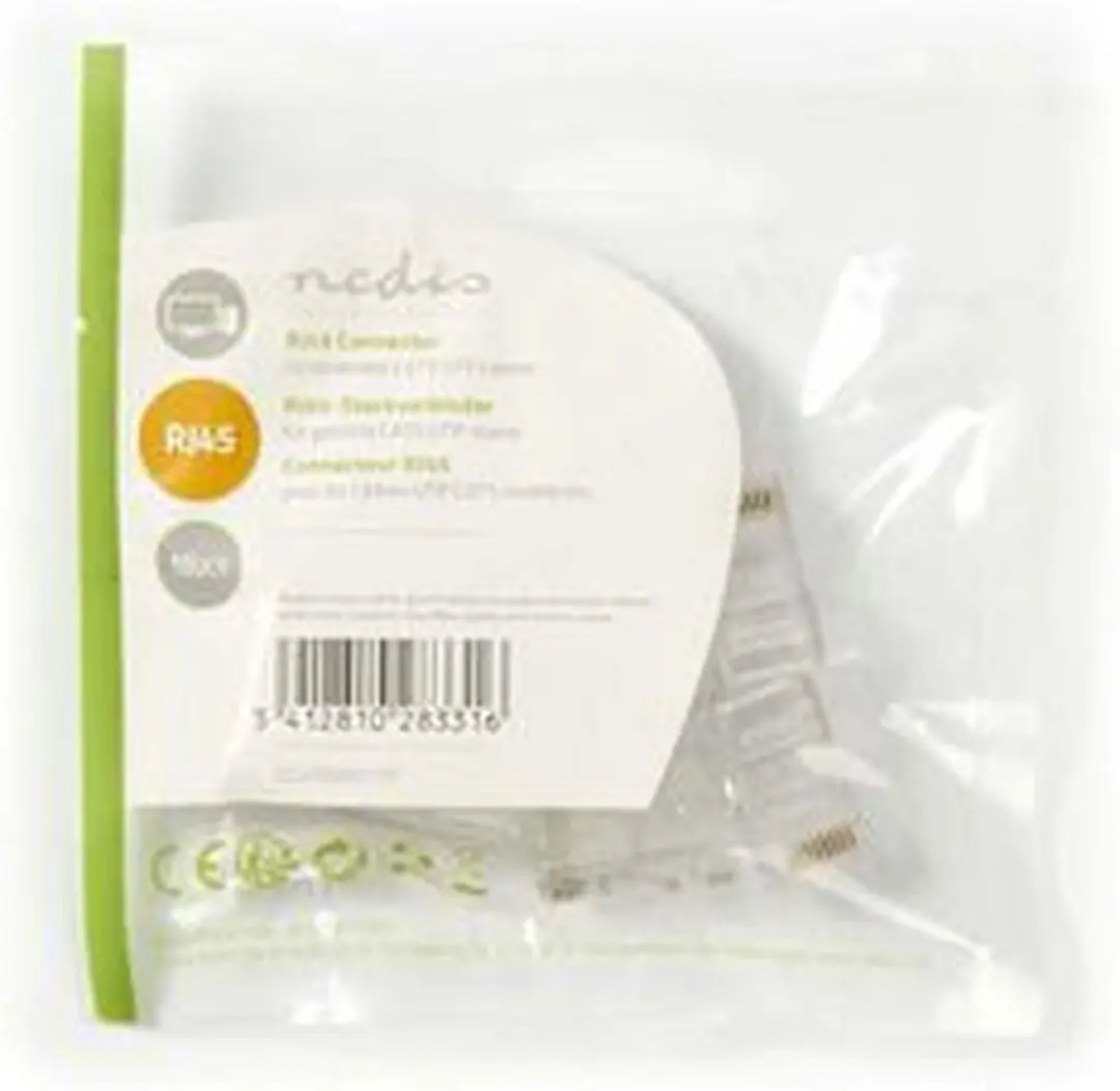 Nedis RJ45-Connector CAT5 Recht Verguld - 10 Stuks