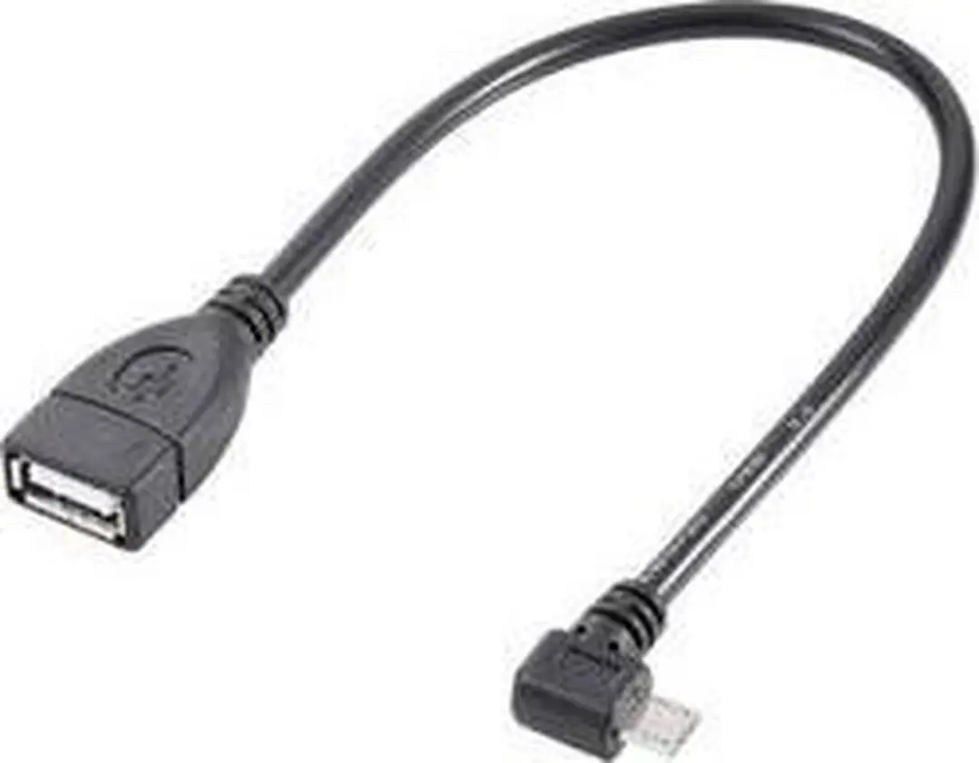 Renkforce USB 2.0 USB-micro-B Kabel 10cm - Zwart - OTG