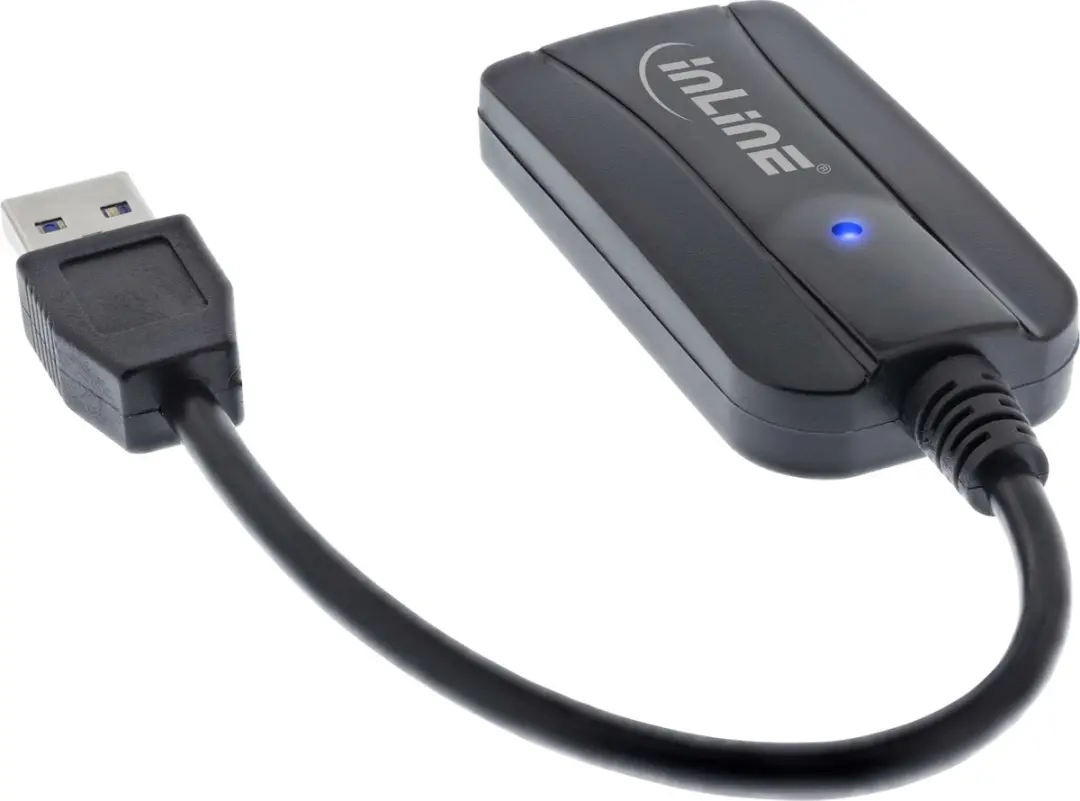 InLine Kaartlezer USB-A USB 3.2 Gen.1 SD/microSD - Zwart