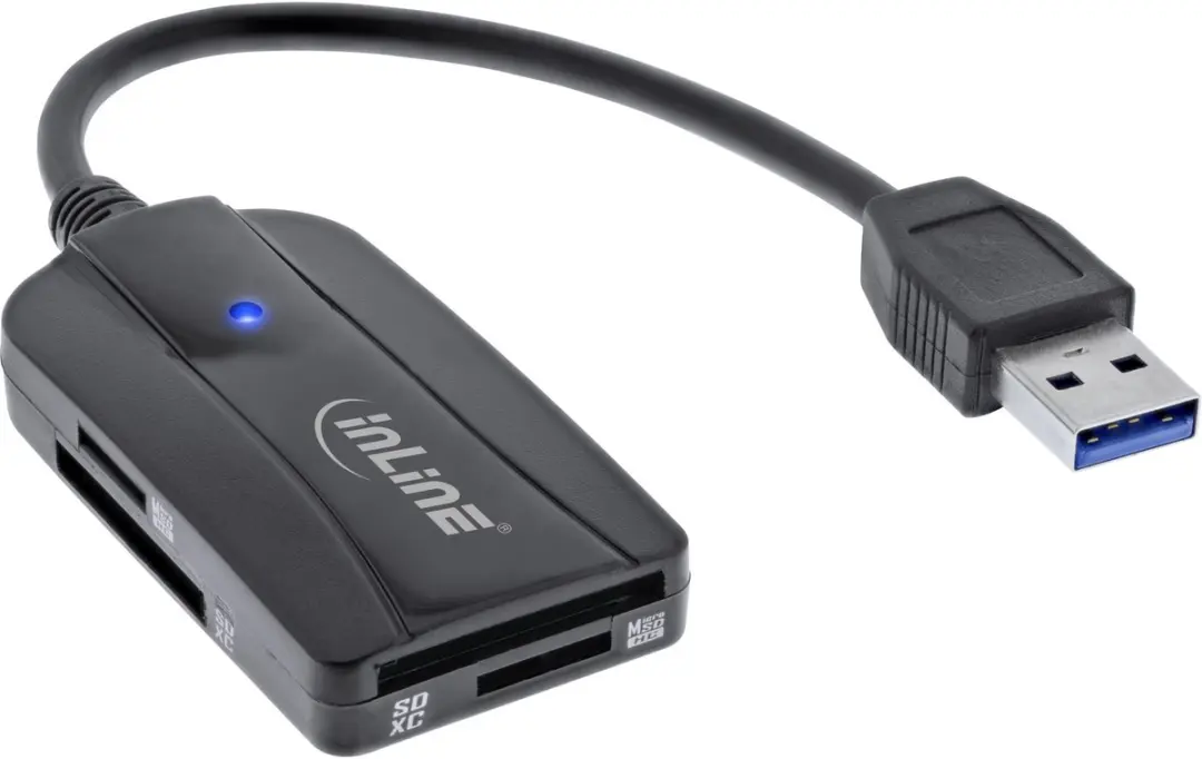 InLine Kaartlezer USB-A USB 3.2 Gen.1 SD/microSD