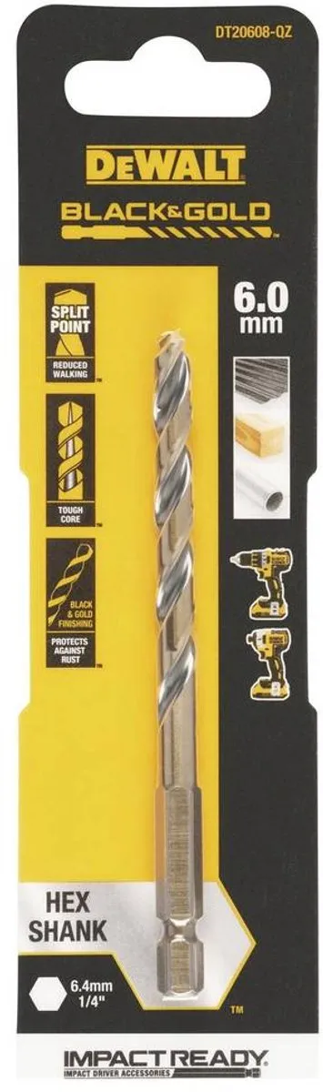 DeWalt DT20608-QZ HSS-G Metaalboor 6mm - Corrosiebestendig