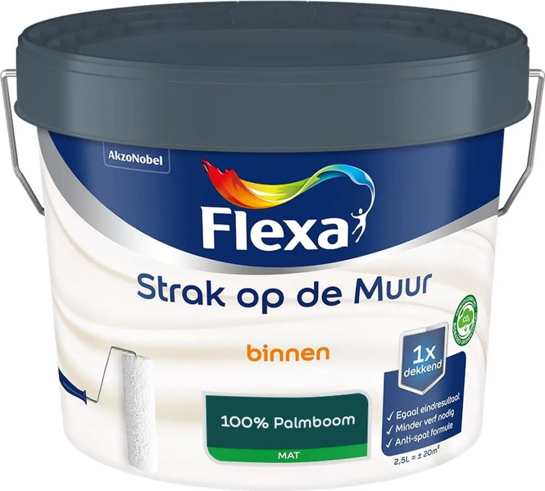Flexa Strak Op De Muur Binnenmat Mengverf 100% Palmboom 2,5L