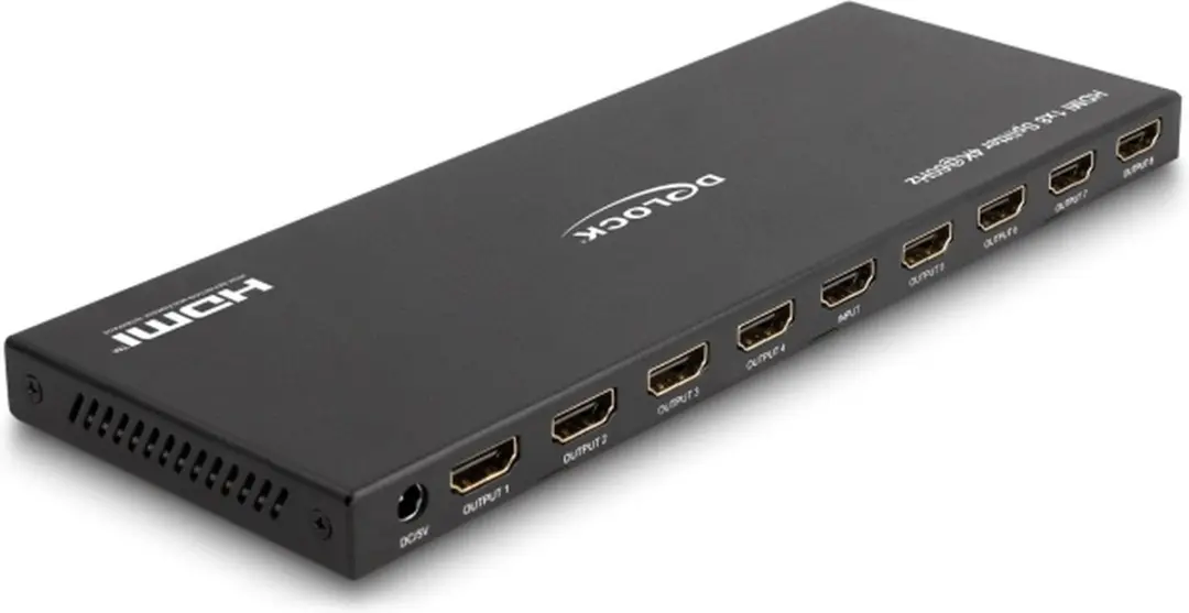 Delock HDMI Splitter 18654 - 1x8 - 4K 60Hz - Zwart