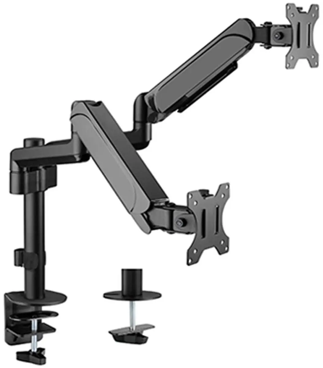 Gembird MA-DA2P-01 Monitorarm voor 2 Monitoren 17-32" - 9 kg - Zwart