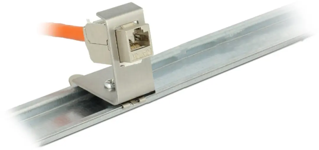 Delock DIN-Rail Frame 1 Keystone Module - RVS Grijs