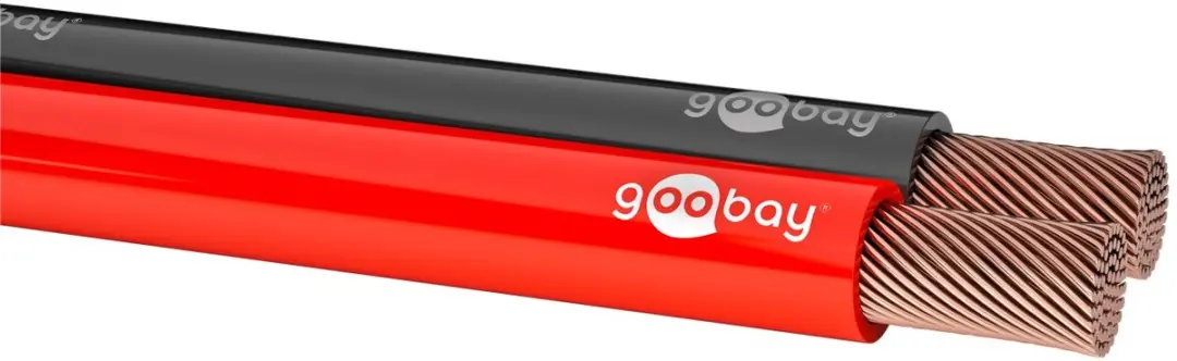 Goobay CCA Luidsprekerkabel 2x4mm² - 100m - Zwart/Rood