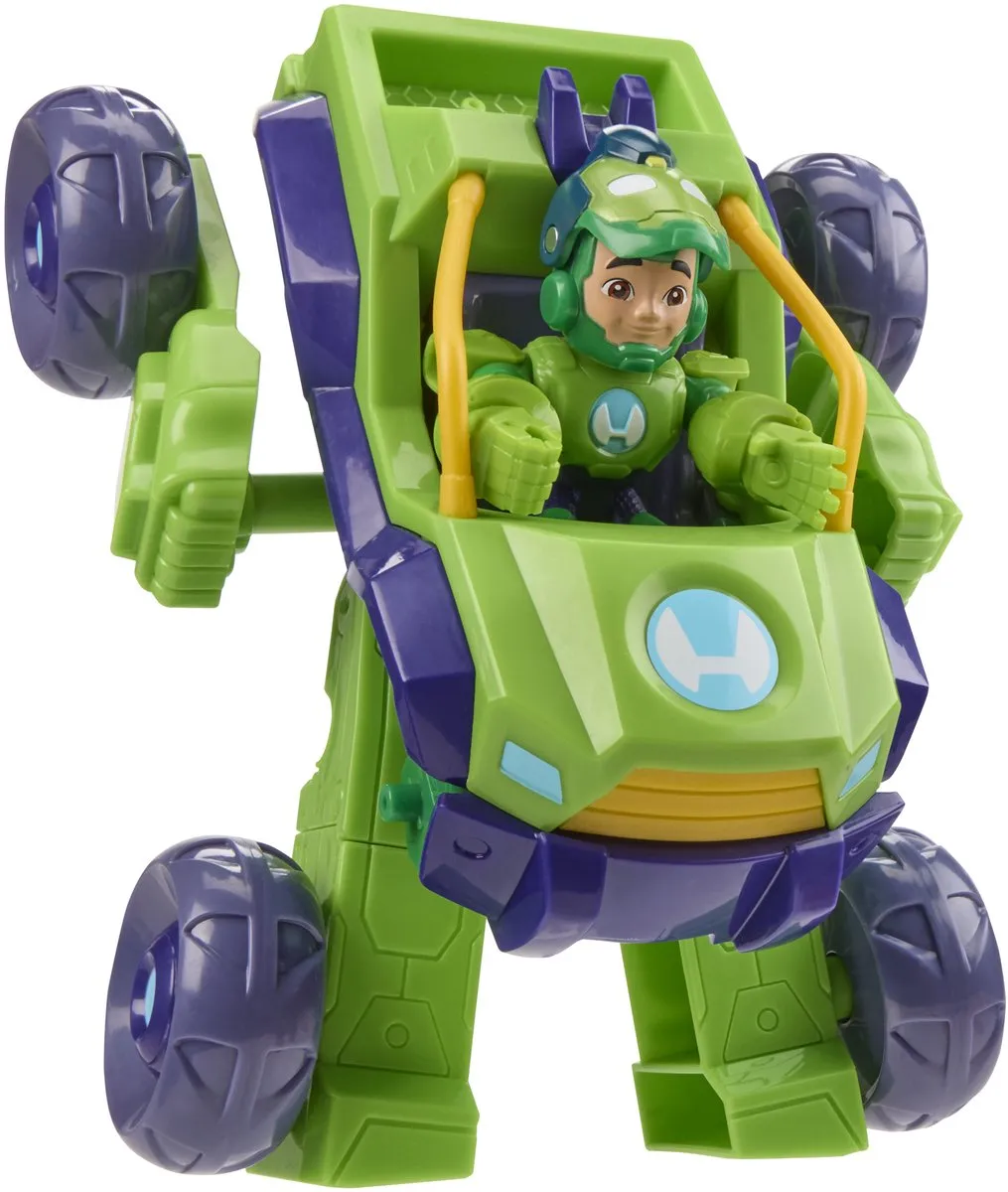 Hasbro Marvel Iron Man Awesome Friends F7631 Mech-Pak & Voertuig - Groen