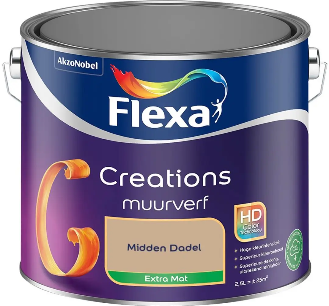 Flexa Creations Muurverf Extra Mat Midden Dadel