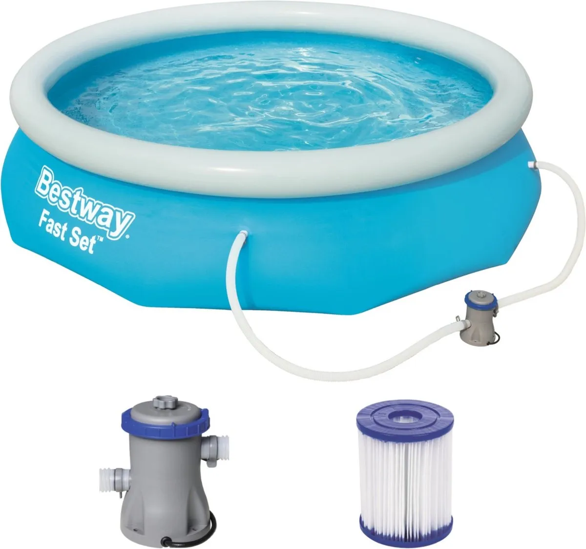 Bestway Fast Set Zwembad Ø365cm x 76cm - 3638L - Blauw