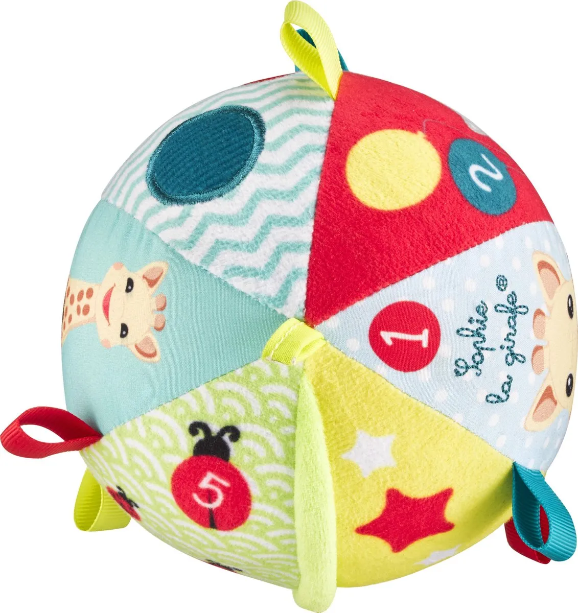 Sophie de Giraf Speelbal met Rammelaar - Ø11cm - Meerkleurig - afbeelding 6 van 6