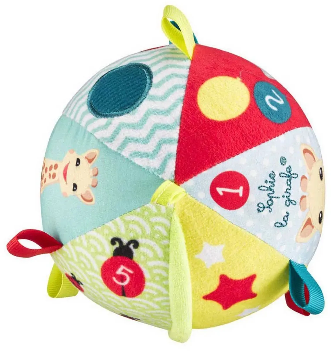 Sophie de Giraf Speelbal met Rammelaar - Ø11cm - Meerkleurig