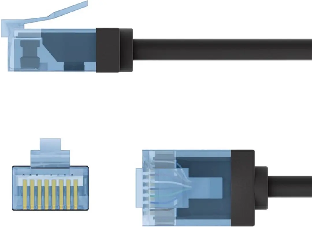 Goobay UTP CAT6A Netwerkkabel 10Gbps - 0,5m - Zwart