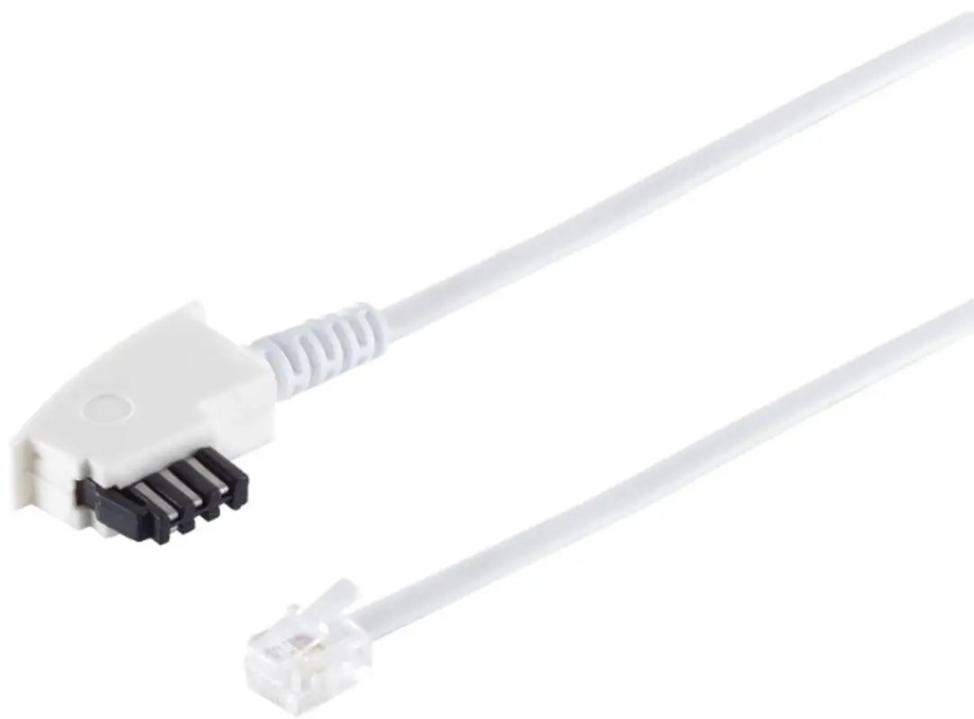 Goobay TAE-F RJ11 Telecomkabel - 10m - Wit