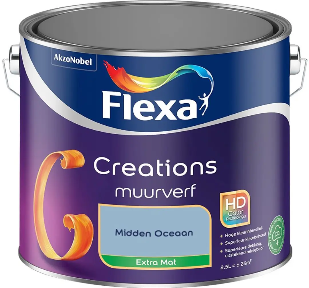 Flexa Creations Muurverf Extra Mat Midden Oceaan 2,5L
