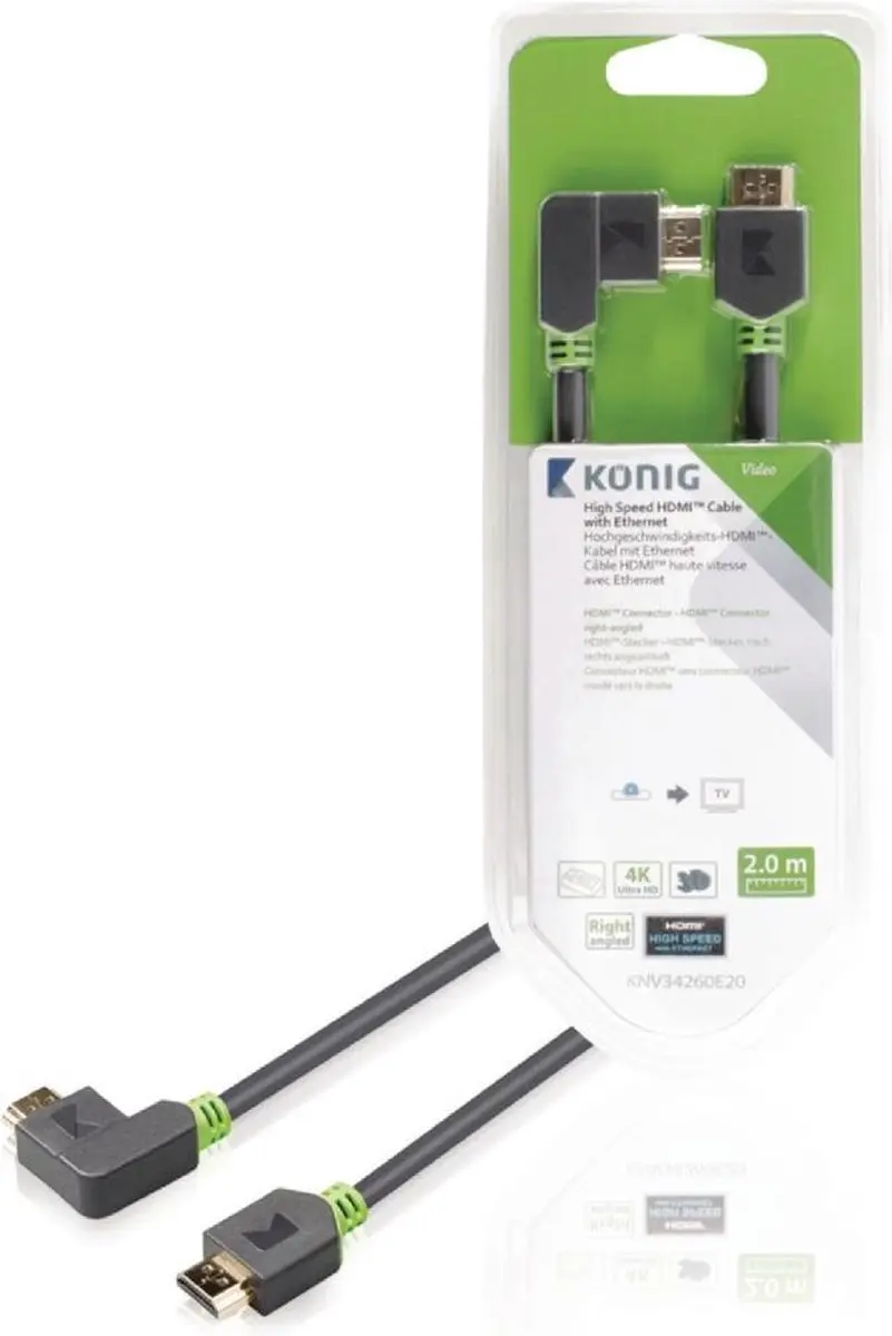 Konig KNV34260E20 HDMI-kabel 2m