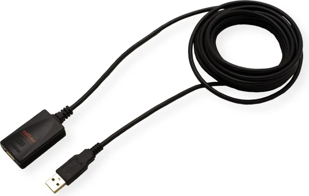 Roline USB 2.0 Verlengkabel 5m - Zwart