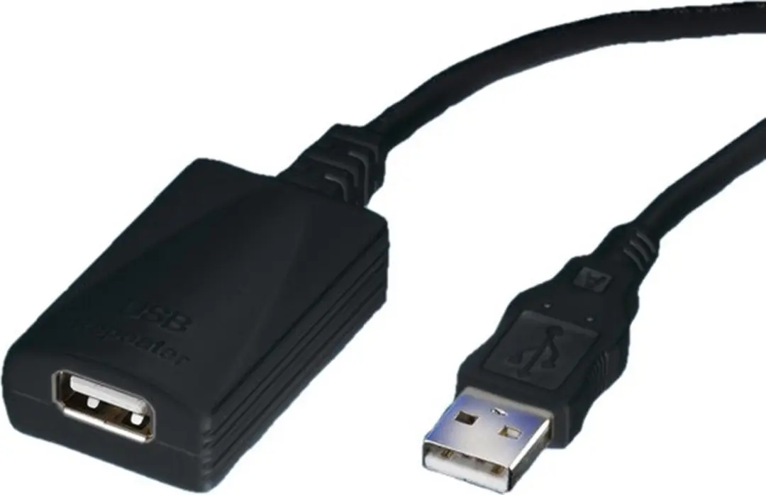 Roline USB 2.0 Verlengkabel 5m - Zwart