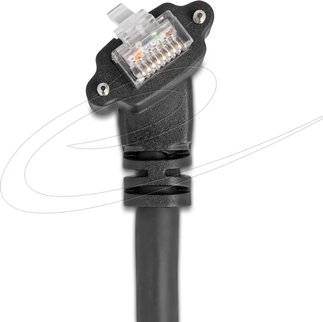 Delock GigE Camera Kabel RJ45 45°/90° - Cat.6 S/FTP 2m - Zwart