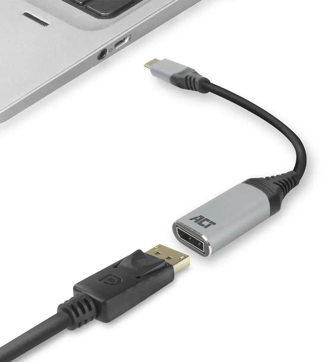 ACT AC7030 USB-C naar DisplayPort Adapter - Zilver