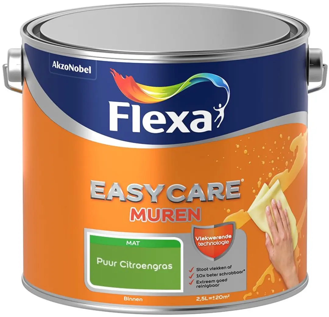 Flexa Easycare Muren Puur Citroengras Mengverf 2,5L