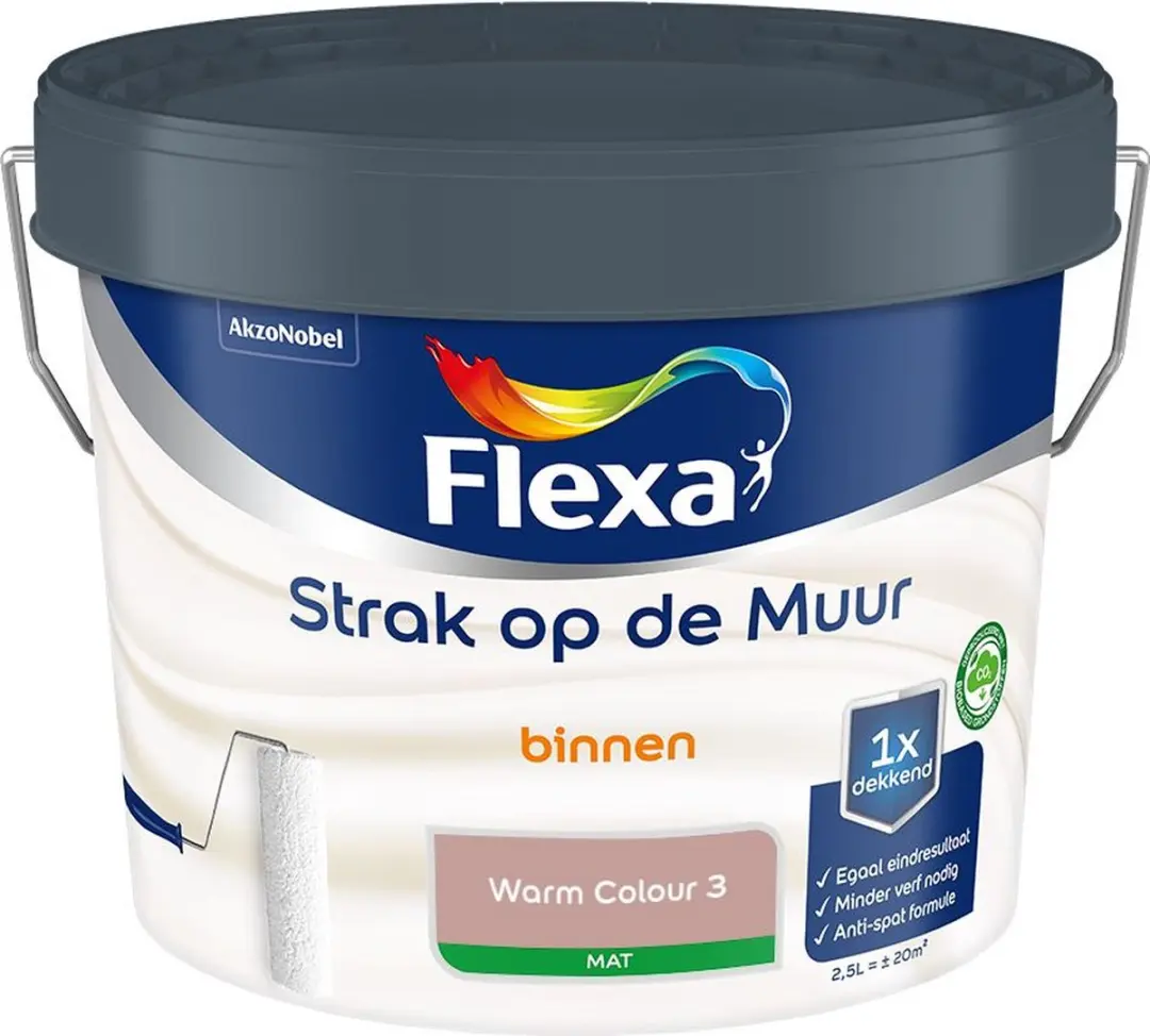 Flexa Strak Op De Muur Binnen Mat Warm Colour 3 Mengverf 2,5L