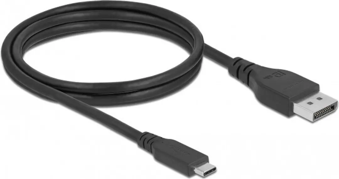 Delock USB Type-C naar DisplayPort Kabel 8K 60Hz 1m - Zwart