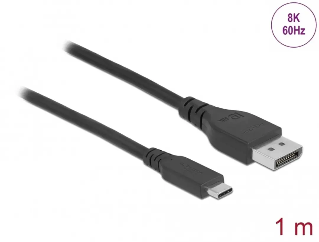 Delock USB Type-C naar DisplayPort Kabel 8K 60Hz 1m