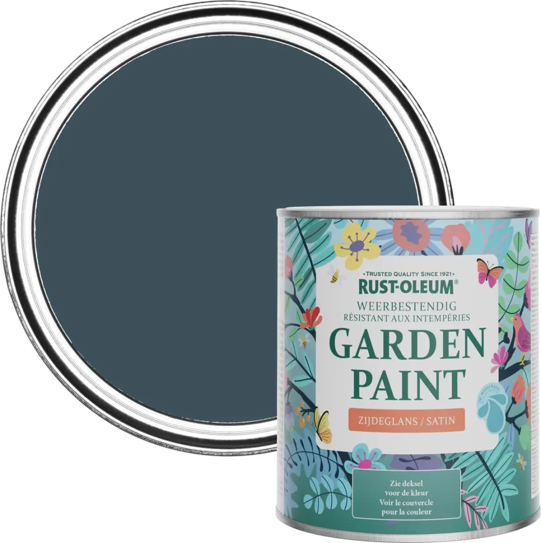 Rust-Oleum Donkerblauw Tuinverf Zijdeglans 750ml