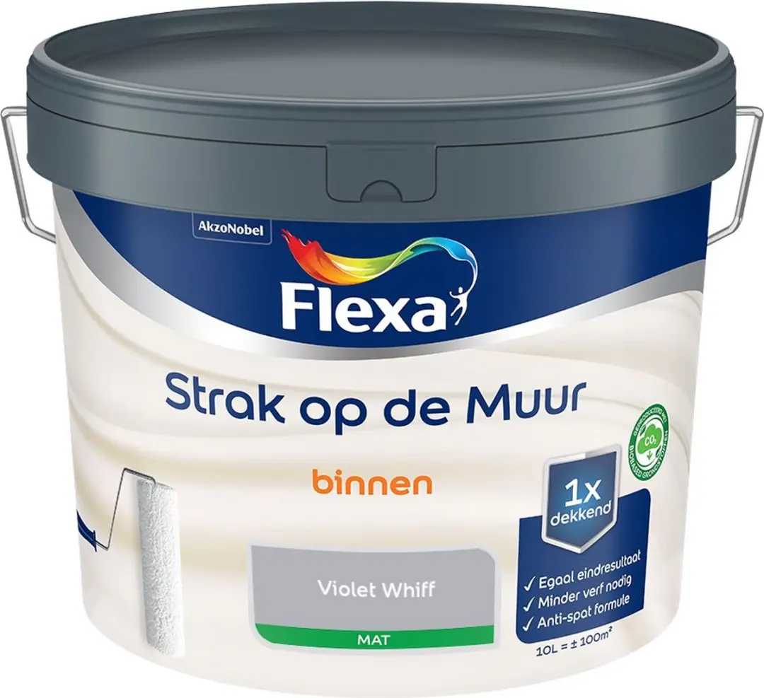 Flexa Strak Op De Muur Binnen Mat Violet Whiff Mengverf 10L