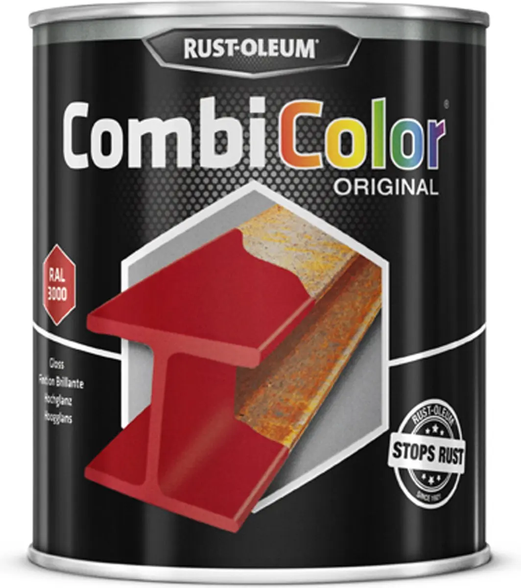 Rust-Oleum Combicolor Hoogglans Vuurrood 2,5L
