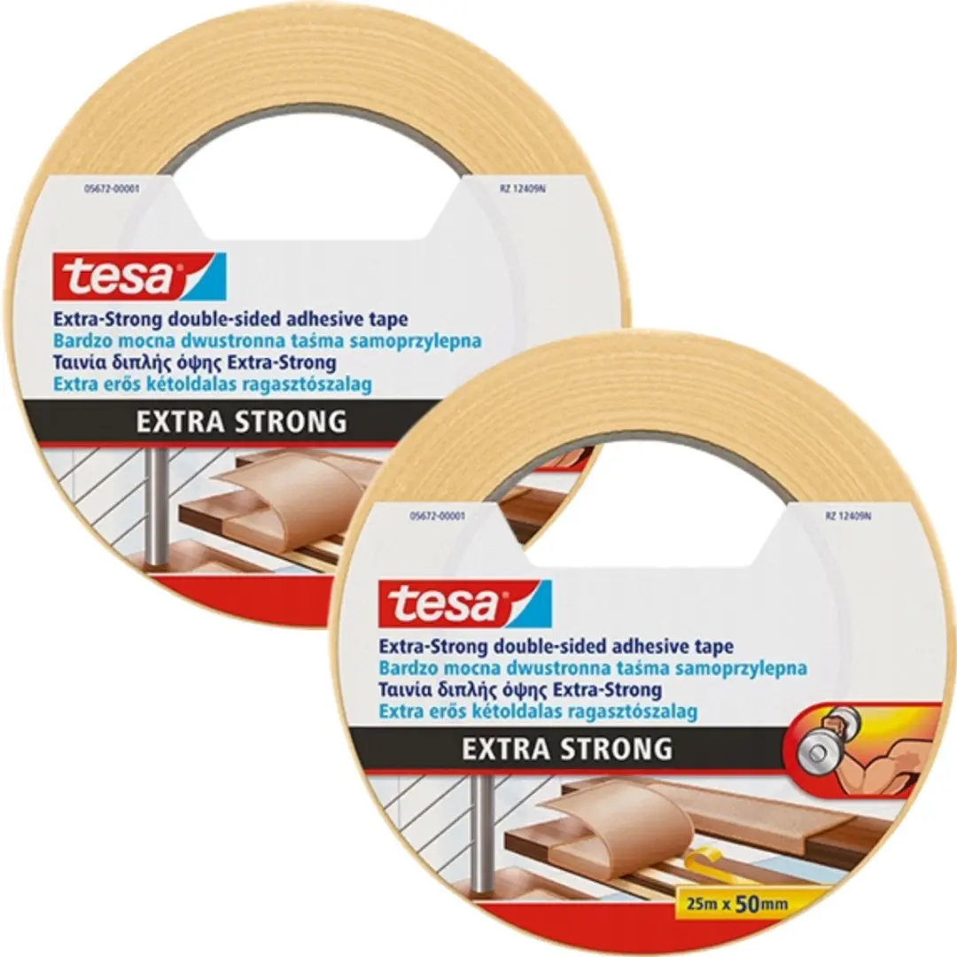 Tesa Extra Sterke Tapijttape 25m x 50mm