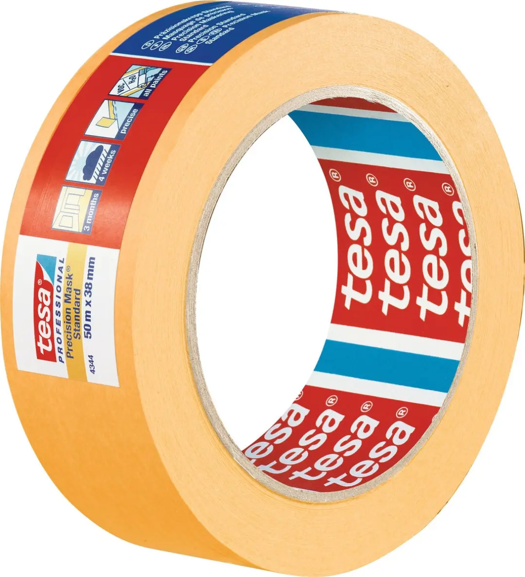 Tesa 4344 Serie Precisie Maskeringstape 50m x 38mm - Oranje