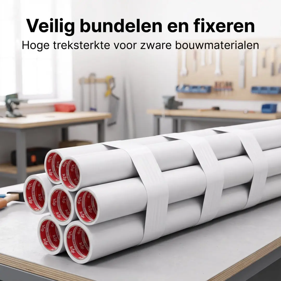 Kip 3815-55 PVC Beschermtape 50mm x 33m - Wit