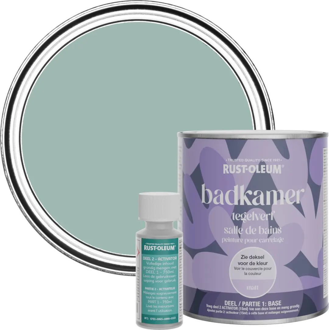 Rust-Oleum Blauw Badkamer Tegelverf Matt Kustblauw 750ml